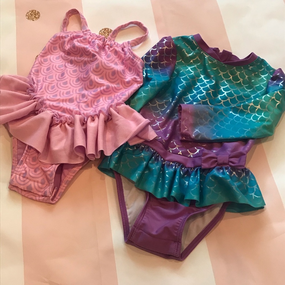 Lot of 2 2t Cat and Jack Bathing Suits